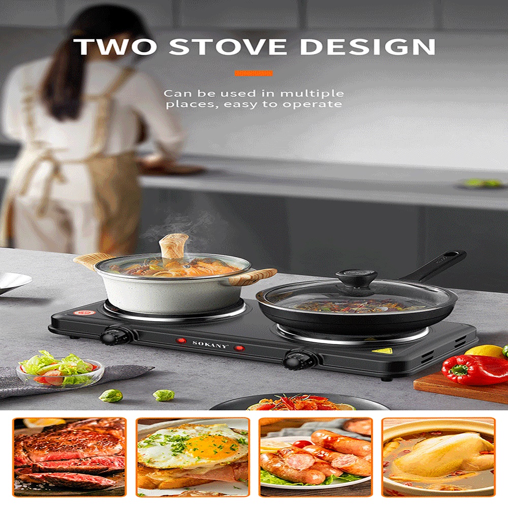 Hot Pot Portable Dual - موقد كهربائي مزدوج بقوة 2000 واط