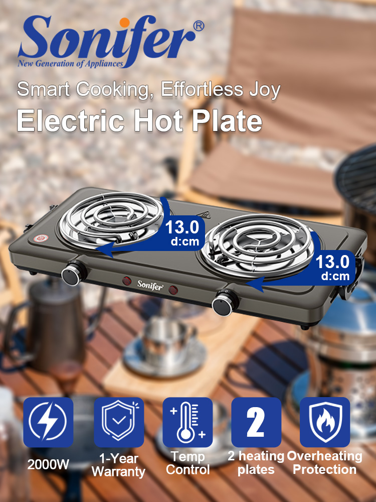 Hot Pot Portable Dual - سونيفر SF-3070 لوح تسخين كهربائي مزدوج