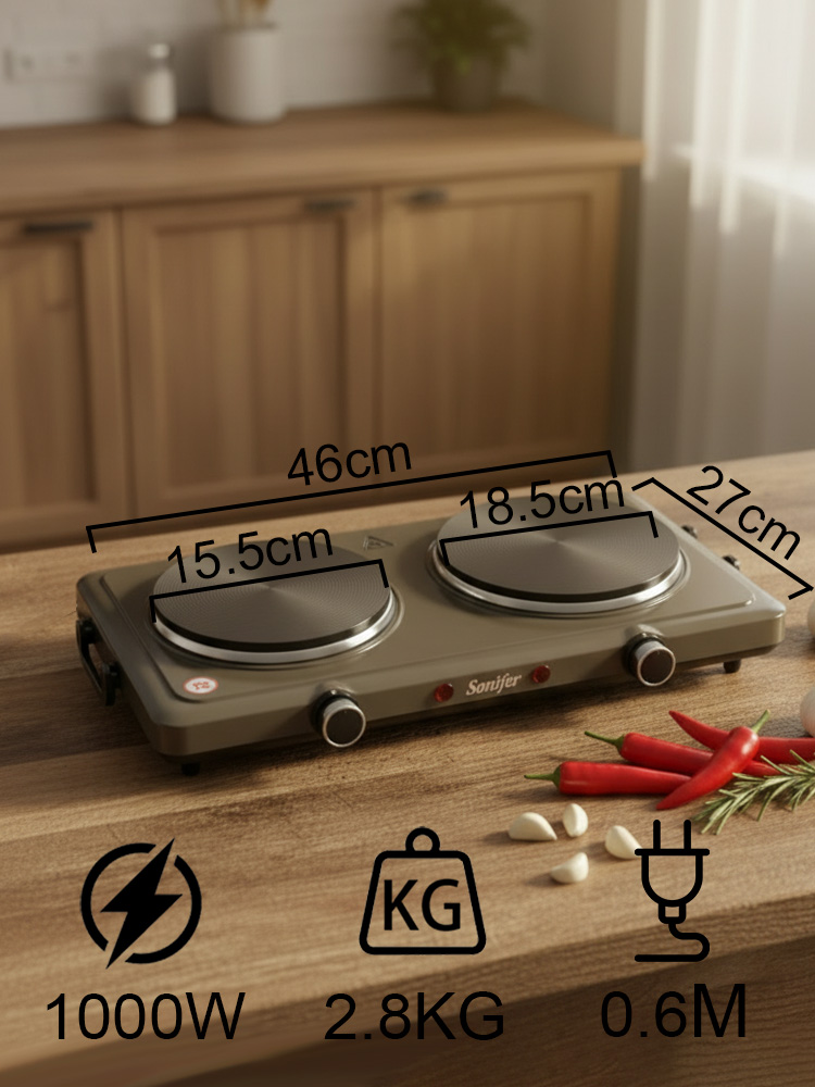 سونيفر SF-3071 موقد كهربائي مز - مراجعة Hot Pot Portable Dual وسعره