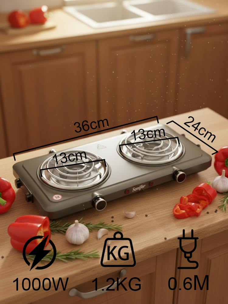 سونيفر SF-3070 لوح تسخين كهربا - مراجعة Hot Pot Portable Dual وسعره