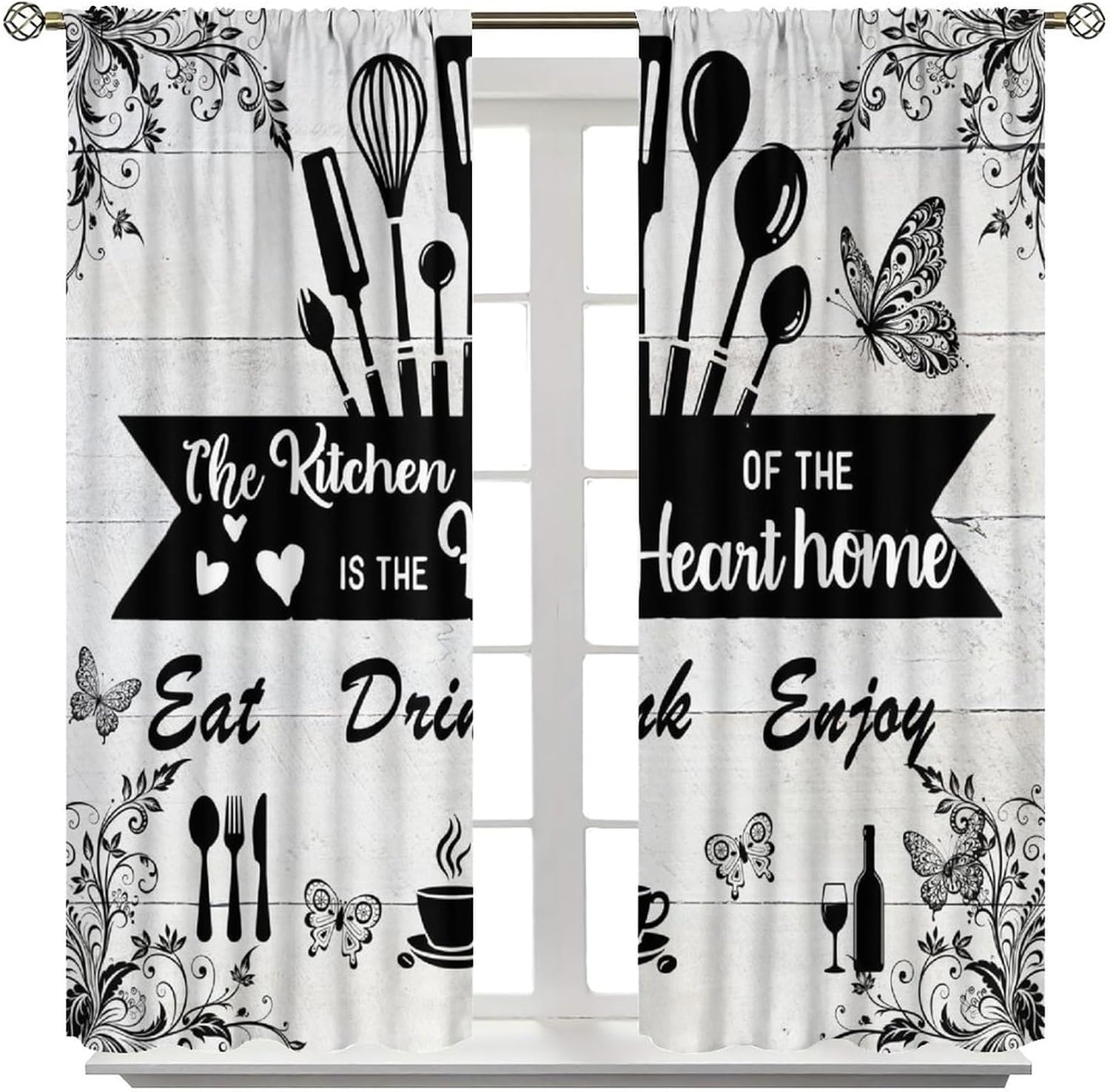 ستائر ريفية بتصميم المزرعة، ست - مراجعة Home Cooking In French وسعره